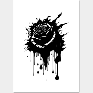 black rose Posters and Art